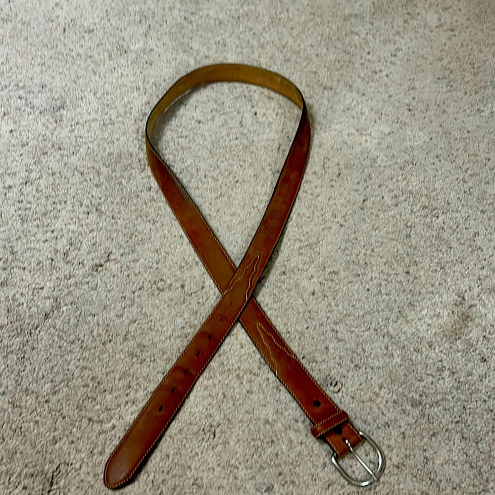 Men’s Justin brown leather belt size 52